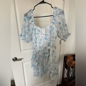 Francesca’s floral blue sun dress
